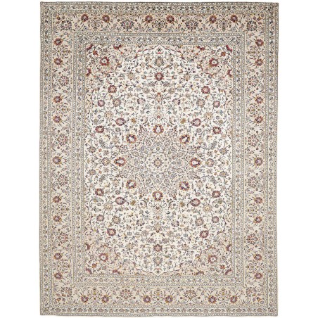 Tappeto Kashan Persia bianco azzurro 295x390