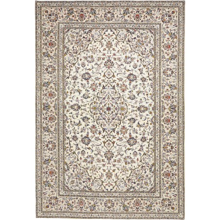 Tappeto Kashan Persia bianco grigio 200x295