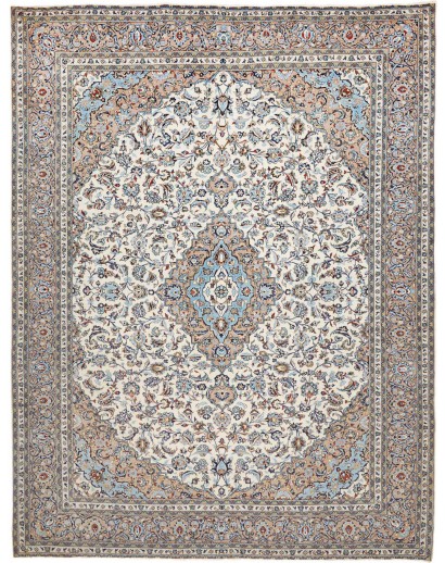 Tappeto Kashan Persia beige grigio 305x395