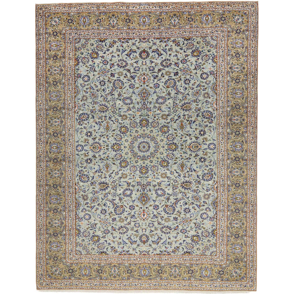 Tappeto Kashan Fine Persia azzurro verde 290x374