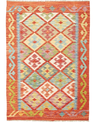 Tappeto Kilim Afghanistan marrone 104x145