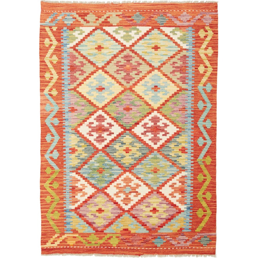 Tappeto Kilim Afghanistan marrone 104x145