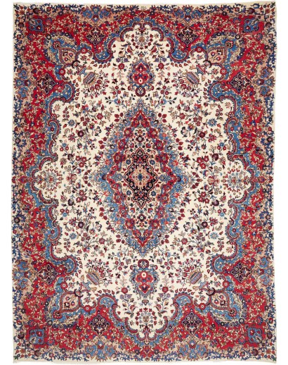 Tappeto Mashad Persia beige grigio 300x405