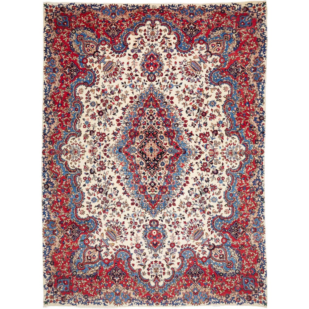 Tappeto Mashad Persia beige grigio 300x405