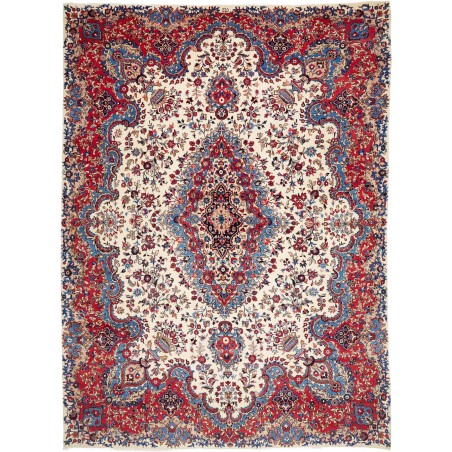 Tappeto Mashad Persia beige grigio 300x405