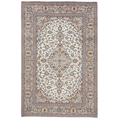 Tappeto Kashan Persia beige grigio 198x298