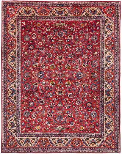Tappeto Mashad Persia marrone giallo 298x380