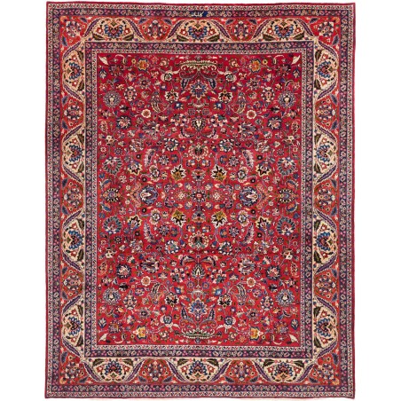 Tappeto Mashad Persia marrone giallo 298x380