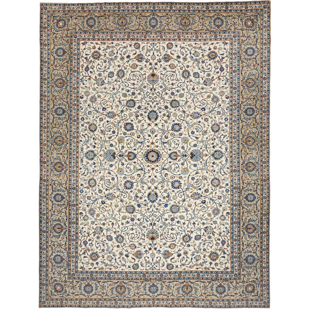 Tappeto Kashan Persia beige verde 315x415