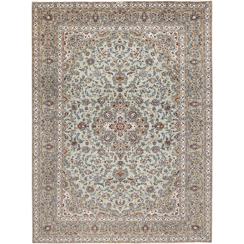 Tappeto Kashan Persia beige verde 305x410