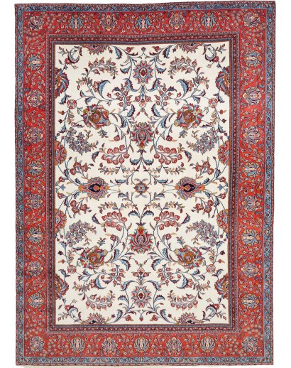 Tappeto Sarough Persia bianco grigio 250x348