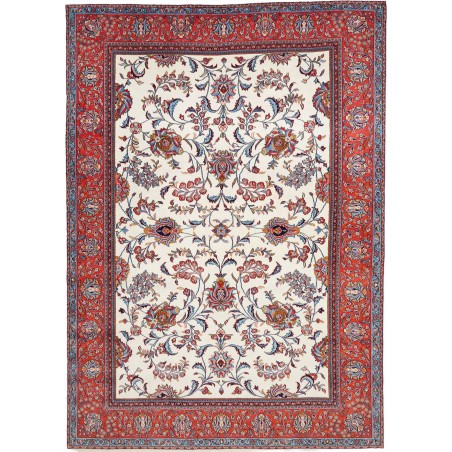 Tappeto Sarough Persia bianco grigio 250x348