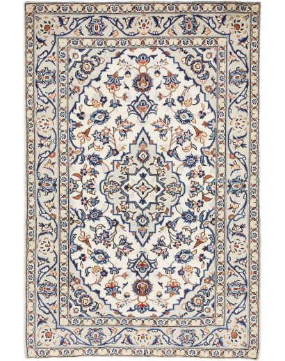 Tappeto Kashan Fine Persia bianco grigio 100x150
