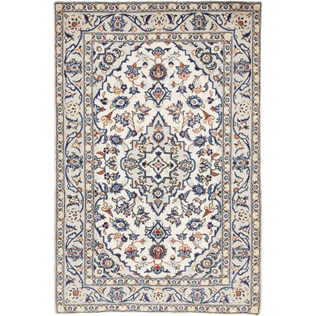 Tappeto Kashan Fine Persia bianco grigio 100x150