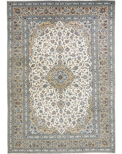 Tappeto Kashan Persia beige bianco 247x356