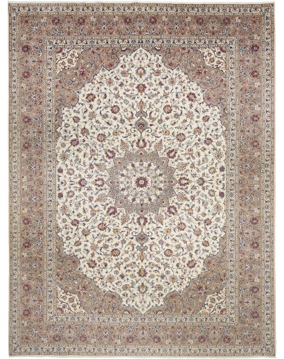 Tappeto Kashan Persia beige grigio 300x408