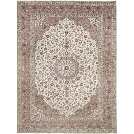 Tappeto Kashan Persia beige grigio 300x408