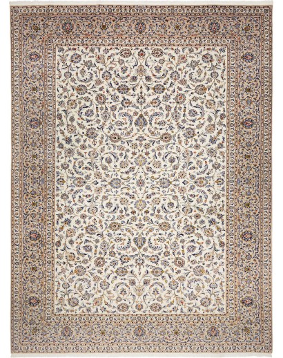 Tappeto Kashan Persia bianco grigio 310x408