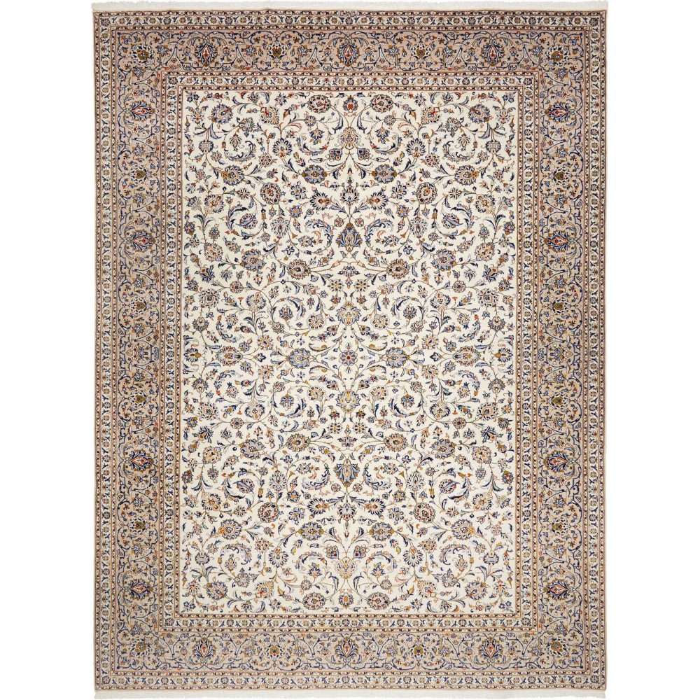 Tappeto Kashan Persia bianco grigio 310x408