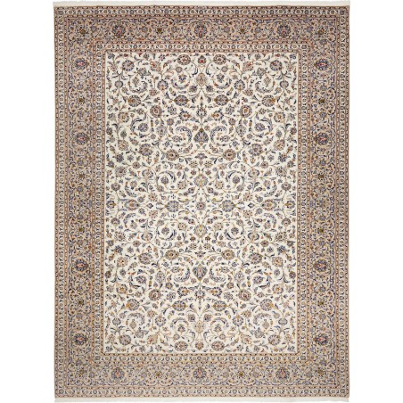 Tappeto Kashan Persia bianco grigio 310x408