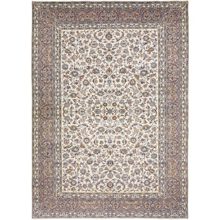 Tappeto Kashan Persia bianco verde 284x396