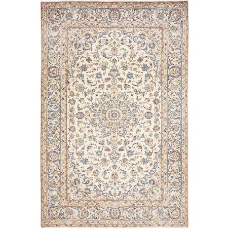 Tappeto Kashan Persia bianco grigio 197x302