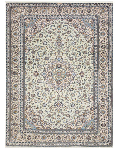 Tappeto Kashan Persia beige grigio 303x410