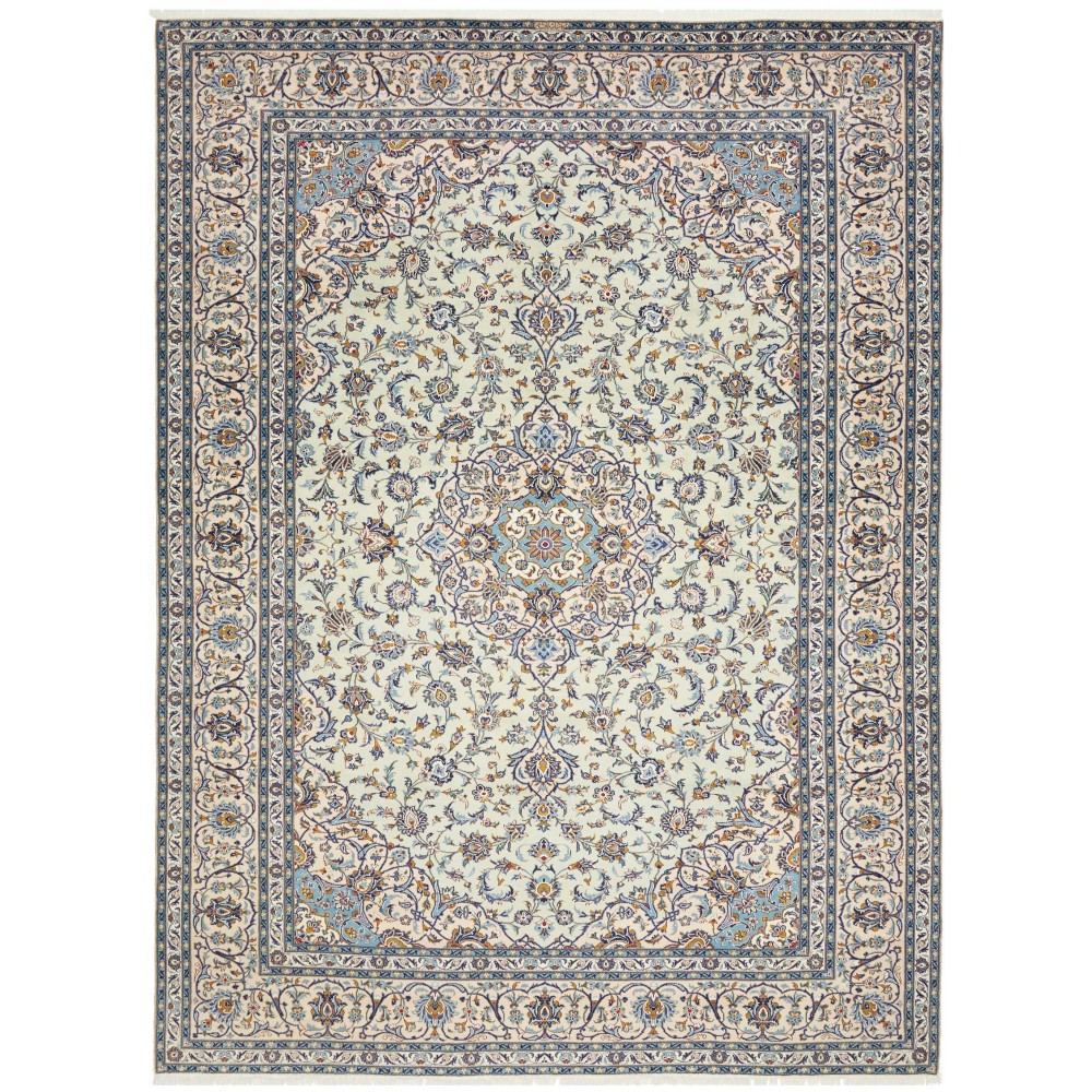 Tappeto Kashan Persia beige grigio 303x410