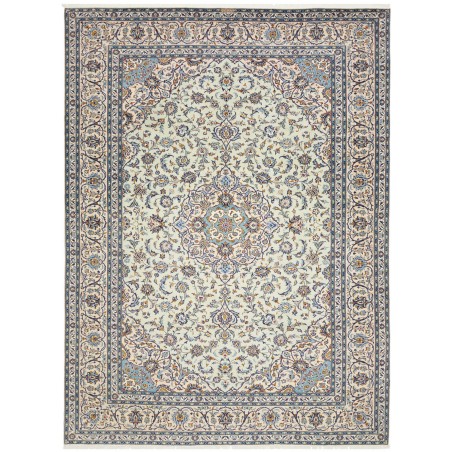 Tappeto Kashan Persia beige grigio 303x410