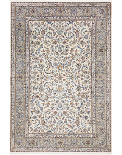 Tappeto Kashan Persia bianco verde 235x342