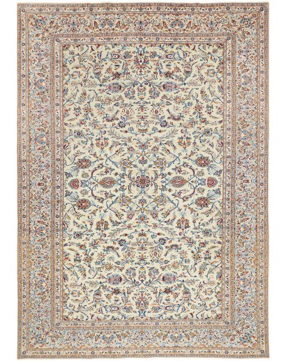 Tappeto Kashan Persia bianco marrone 248x353