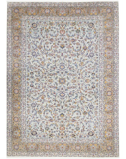 Tappeto Kashan Persia beige bianco 275x388