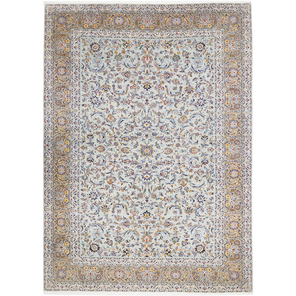 Tappeto Kashan Persia beige bianco 275x388