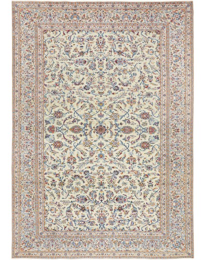 Tappeto Kashan Persia bianco grigio 250x350