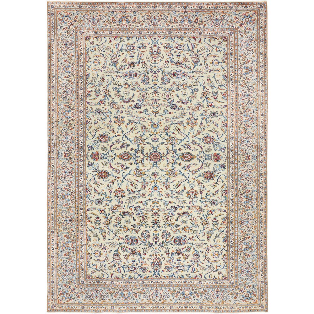 Tappeto Kashan Persia bianco grigio 250x350