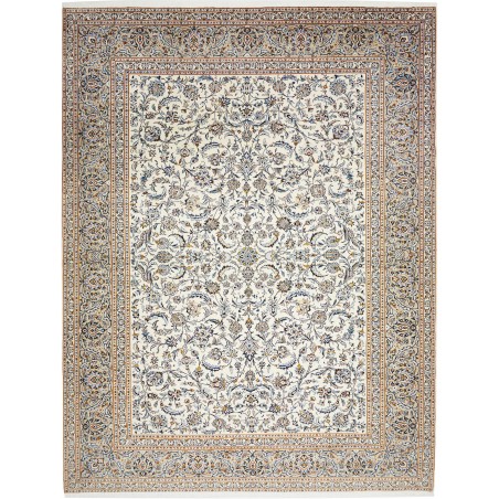 Tappeto Kashan Persia bianco marrone 315x408