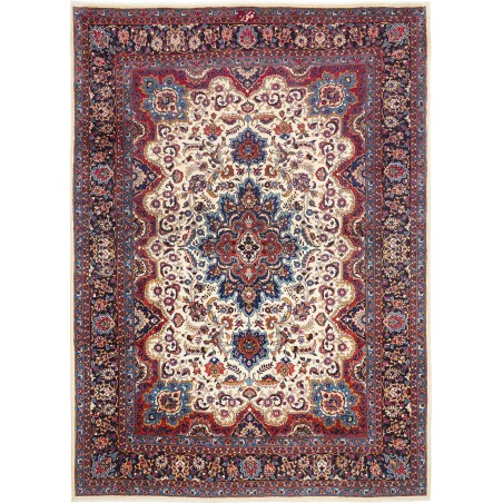 Tappeto Mashad Persia azzurro bianco 250x347