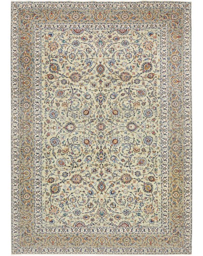 Tappeto Kashan Persia beige bianco 260x370
