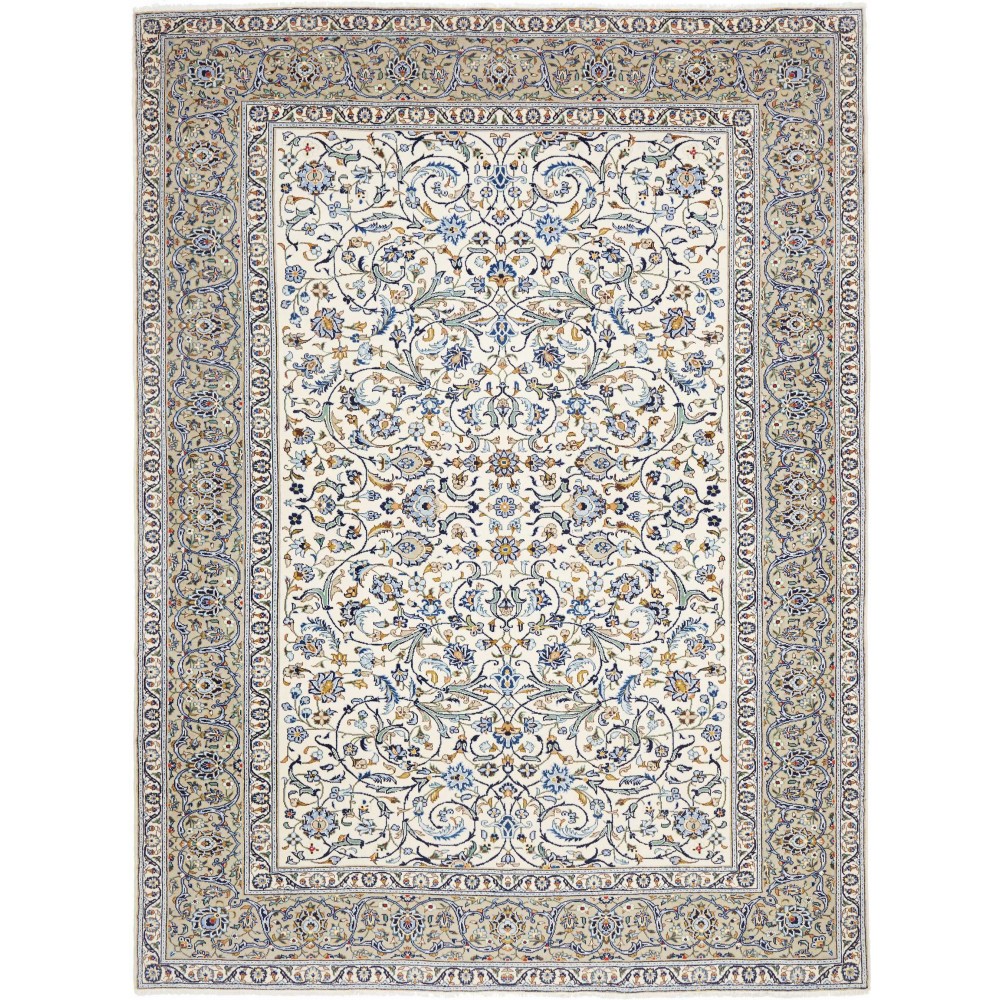 Tappeto Kashan Persia bianco grigio 235x310