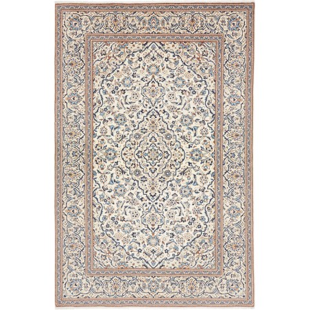 Tappeto Kashan Persia bianco azzurro 200x304