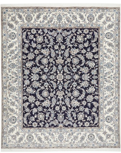 Tappeto Nain Kashmar Persia bianco grigio 245x295