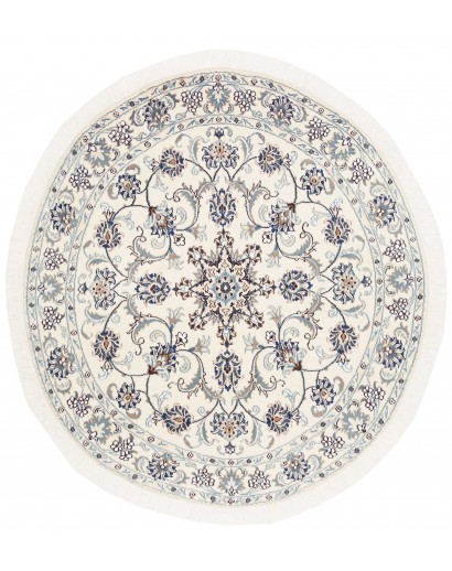 Tappeto Nain Kashmar Persia bianco marrone 140x152