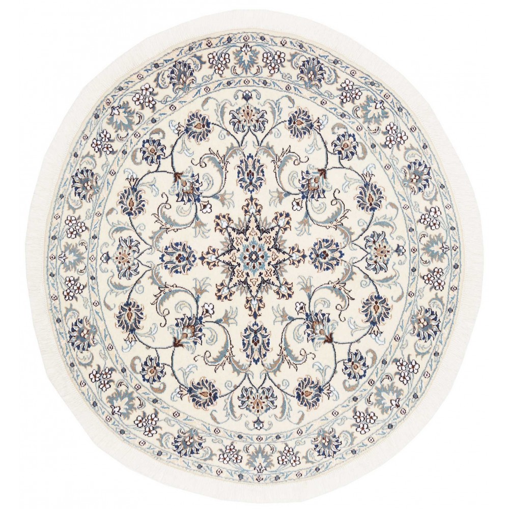 Tappeto Nain Kashmar Persia bianco marrone 140x152