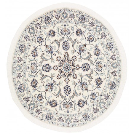 Tappeto Nain Kashmar Persia bianco marrone 140x152