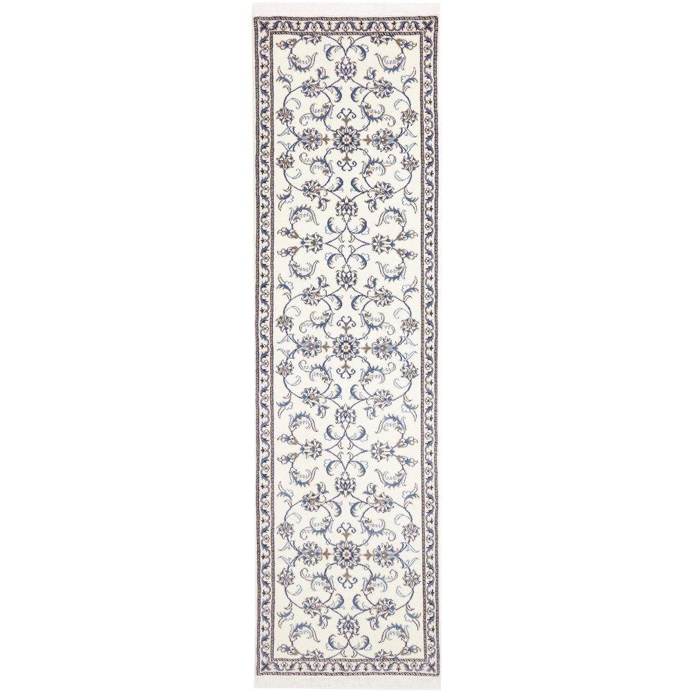 Tappeto Nain Kashmar Persia beige azzurro 80x295