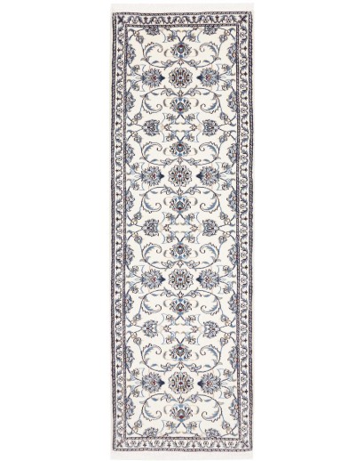 Tappeto Nain Kashmar Persia bianco grigio 77x253