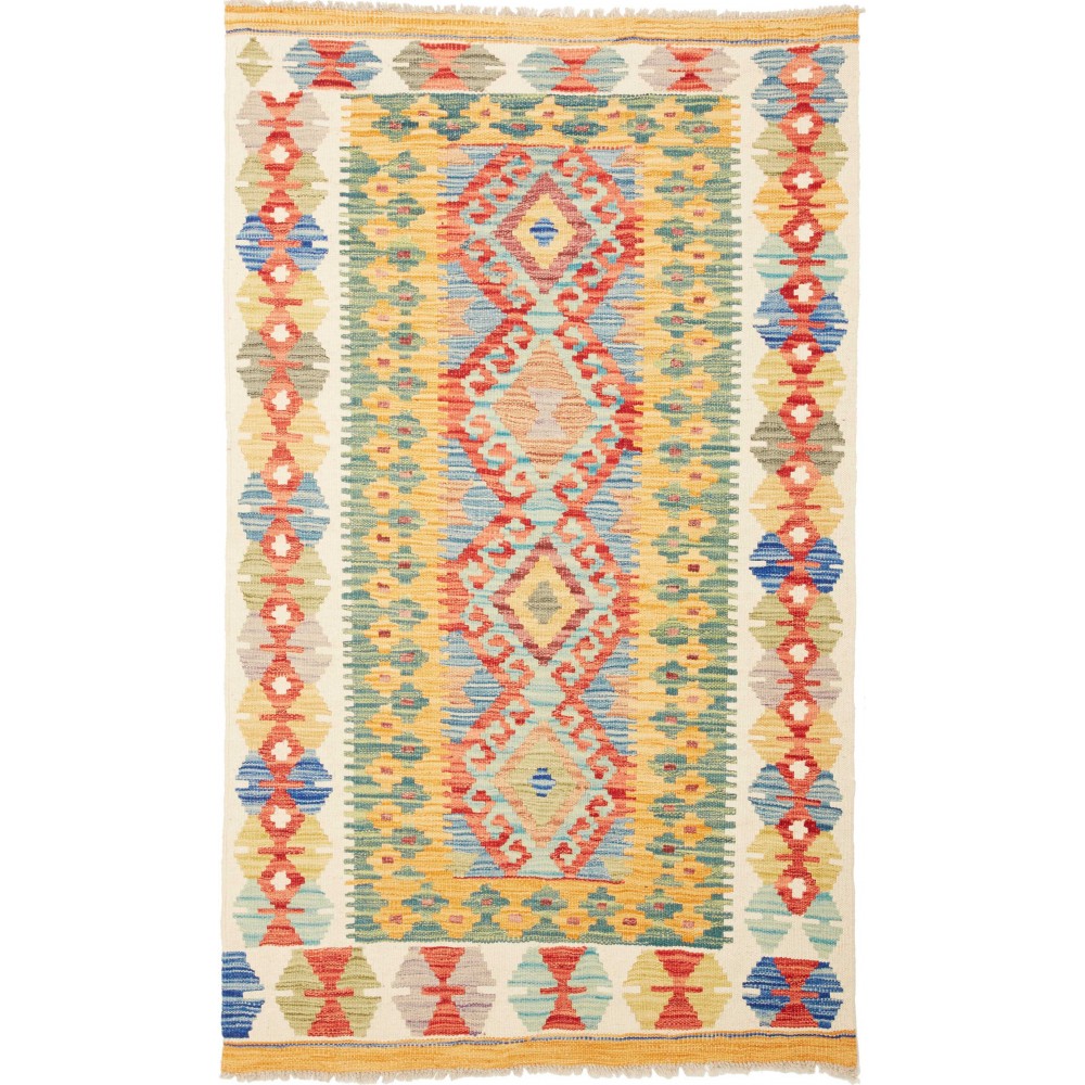Tappeto Kilim Afghanistan marrone 98x162