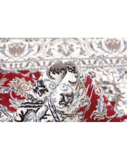 Tappeto Nain Kashmar Persia bianco grigio 196x193