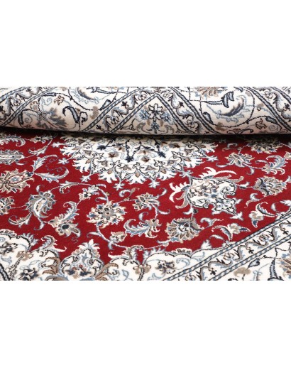 Tappeto Nain Kashmar Persia bianco grigio 196x193