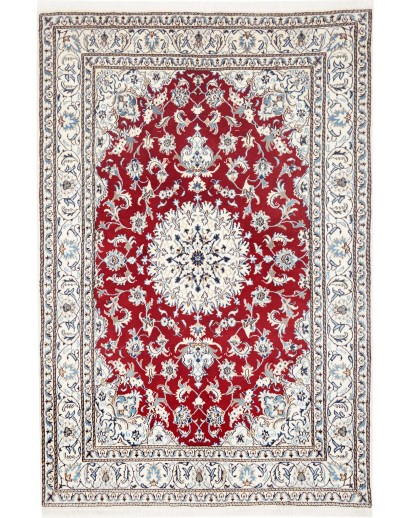 Tappeto Nain Kashmar Persia bianco marrone 167x247